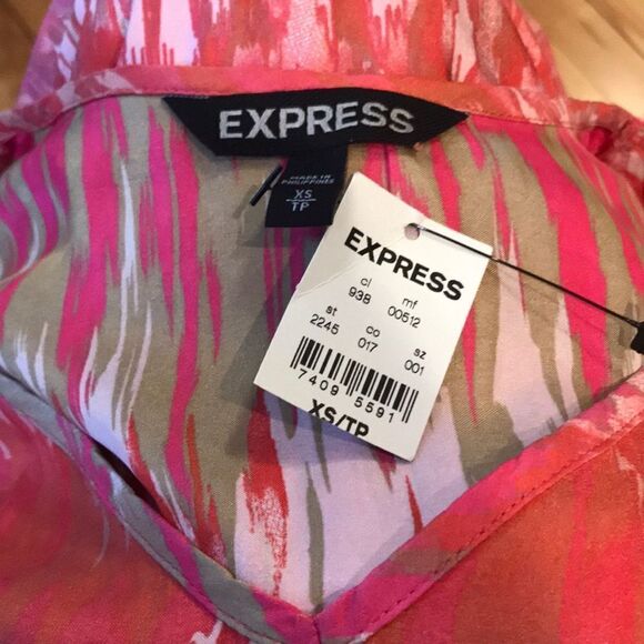 Express silky elastic waist tunic, XS, NWT - Picture 6 of 6